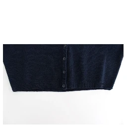Blue Cashmere Cardigan Sweater