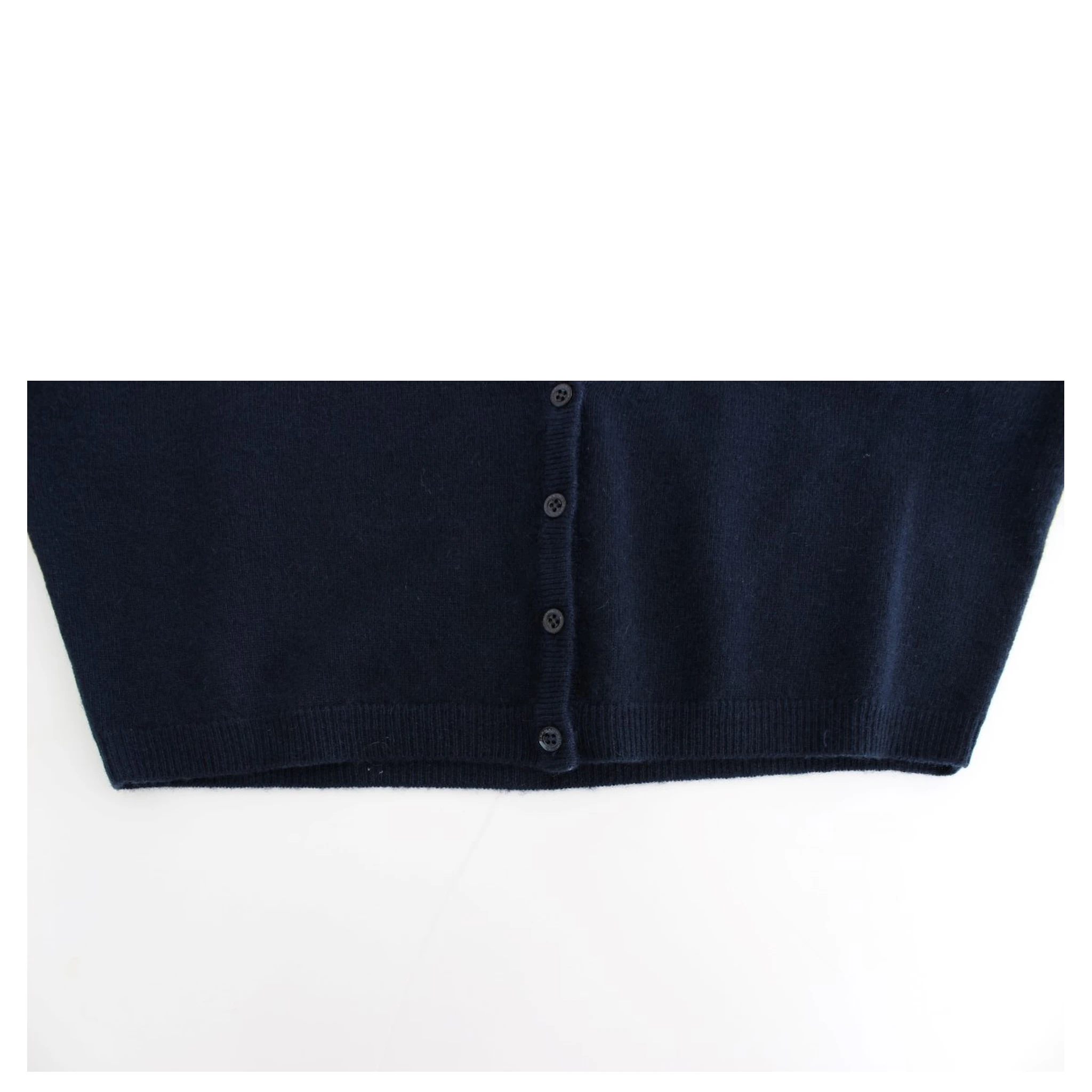 Blue Cashmere Cardigan Sweater