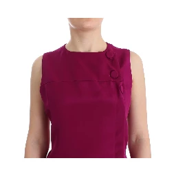 Purple Silk Sleeveless Blouse Top