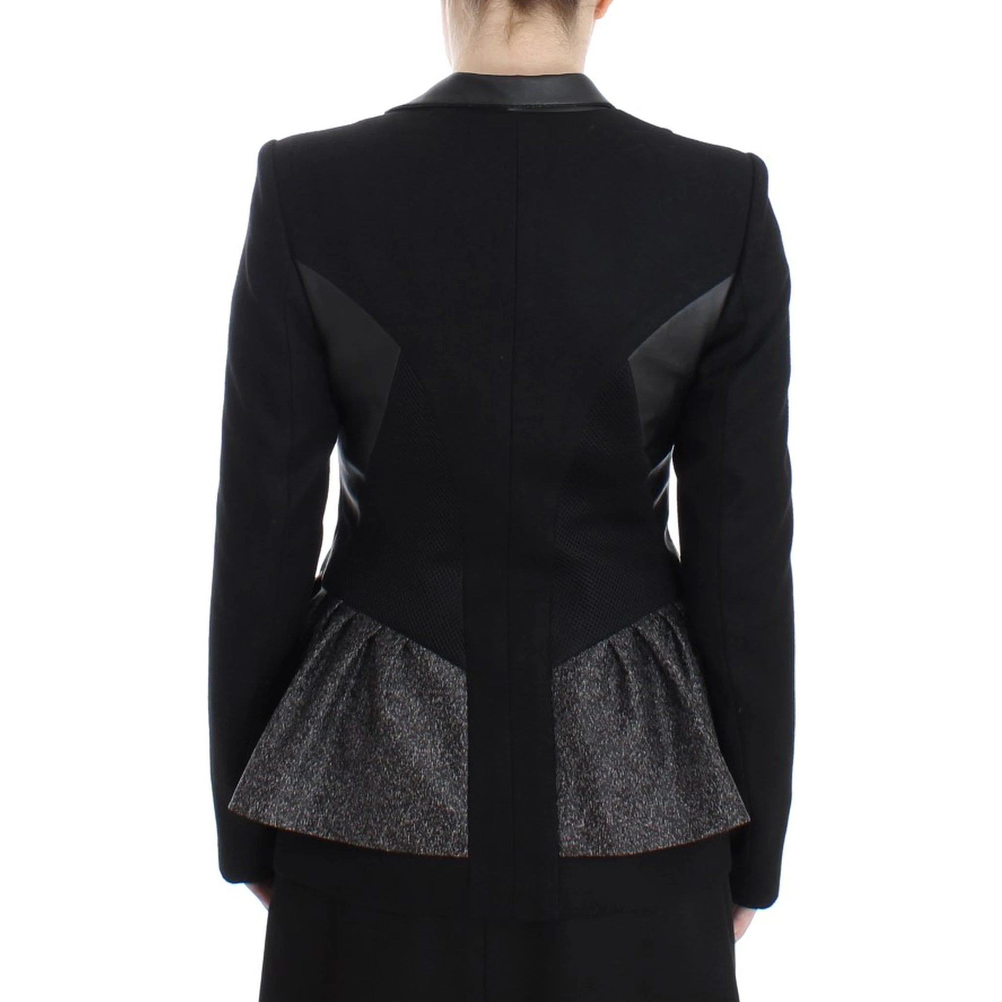 Black Short Blazer Coat Biker Jacket