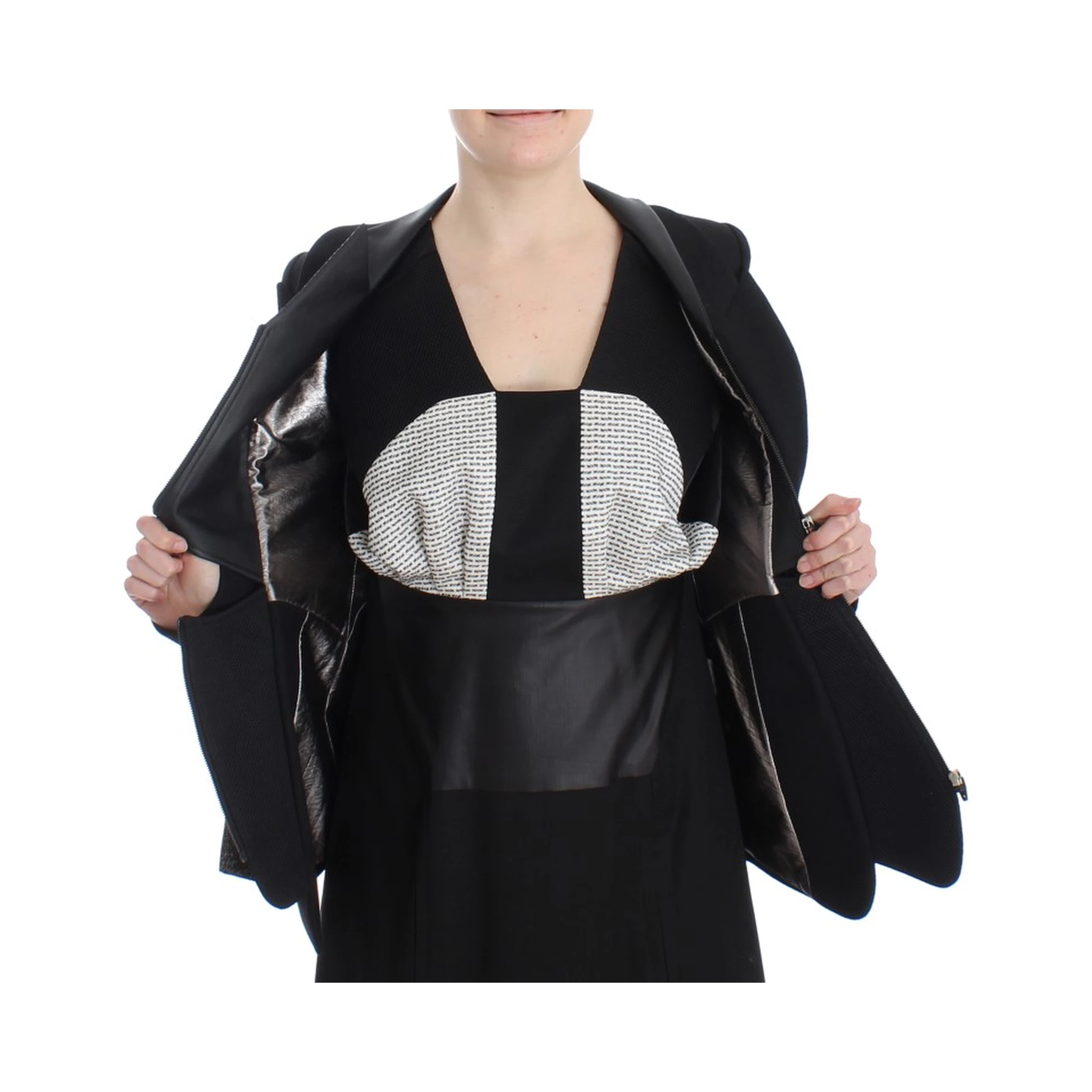 Black Short Blazer Coat Biker Jacket