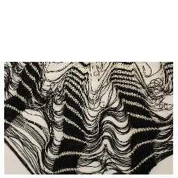 White Black Knitted Assymetrical Skirt