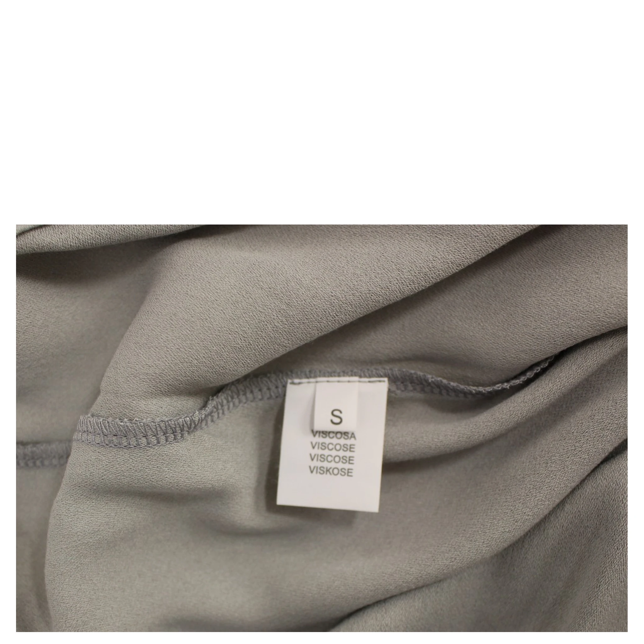 Gray Viscose Tank Top Shirt Blouse