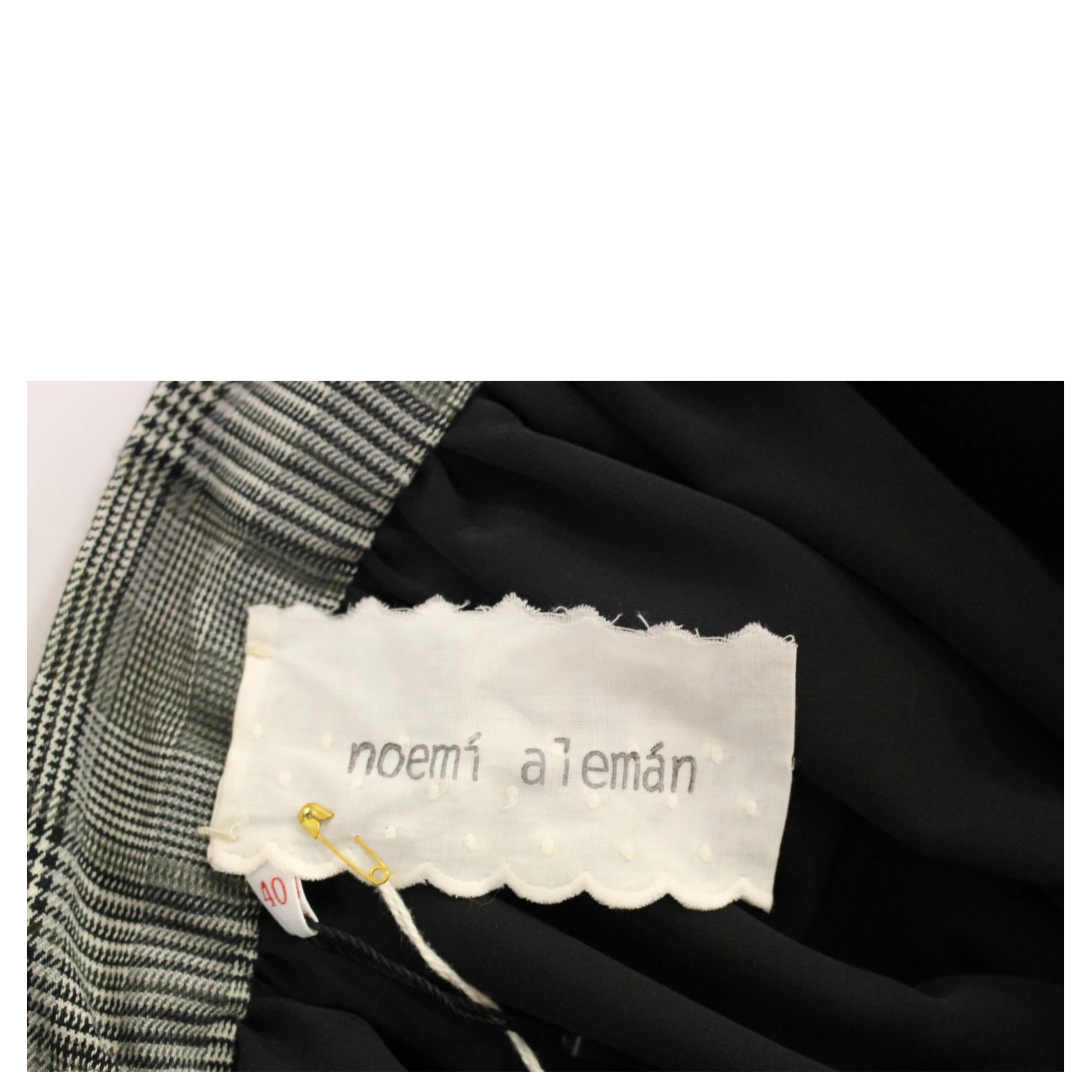 Gray Checkered Wool Shorts Skirt