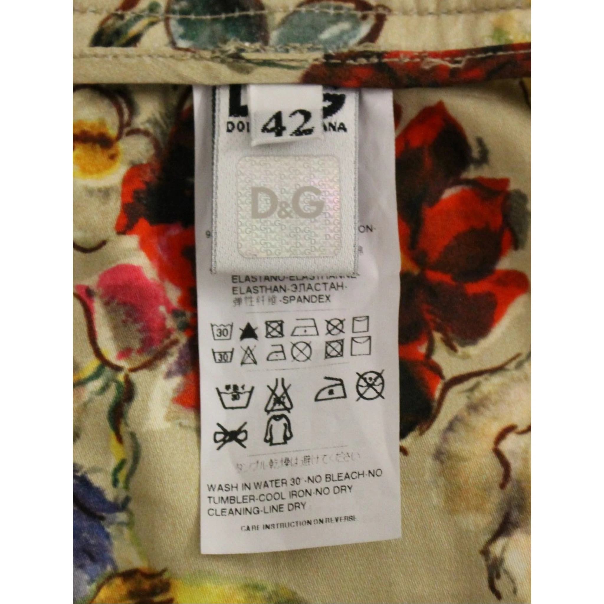 Beige Cotton Chinos Pants