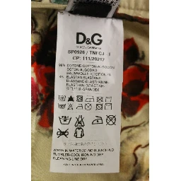 Beige Cotton Chinos Pants