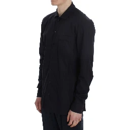 Purple Striped Cotton Pajama Lounge Shirt