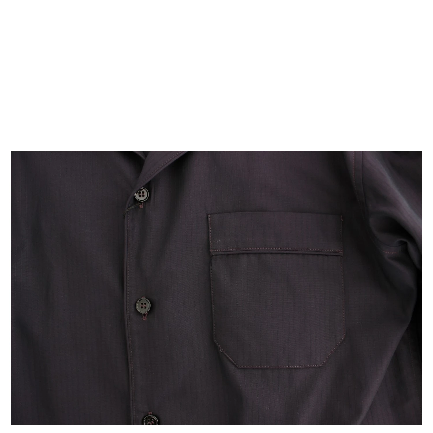 Purple Striped Cotton Pajama Lounge Shirt