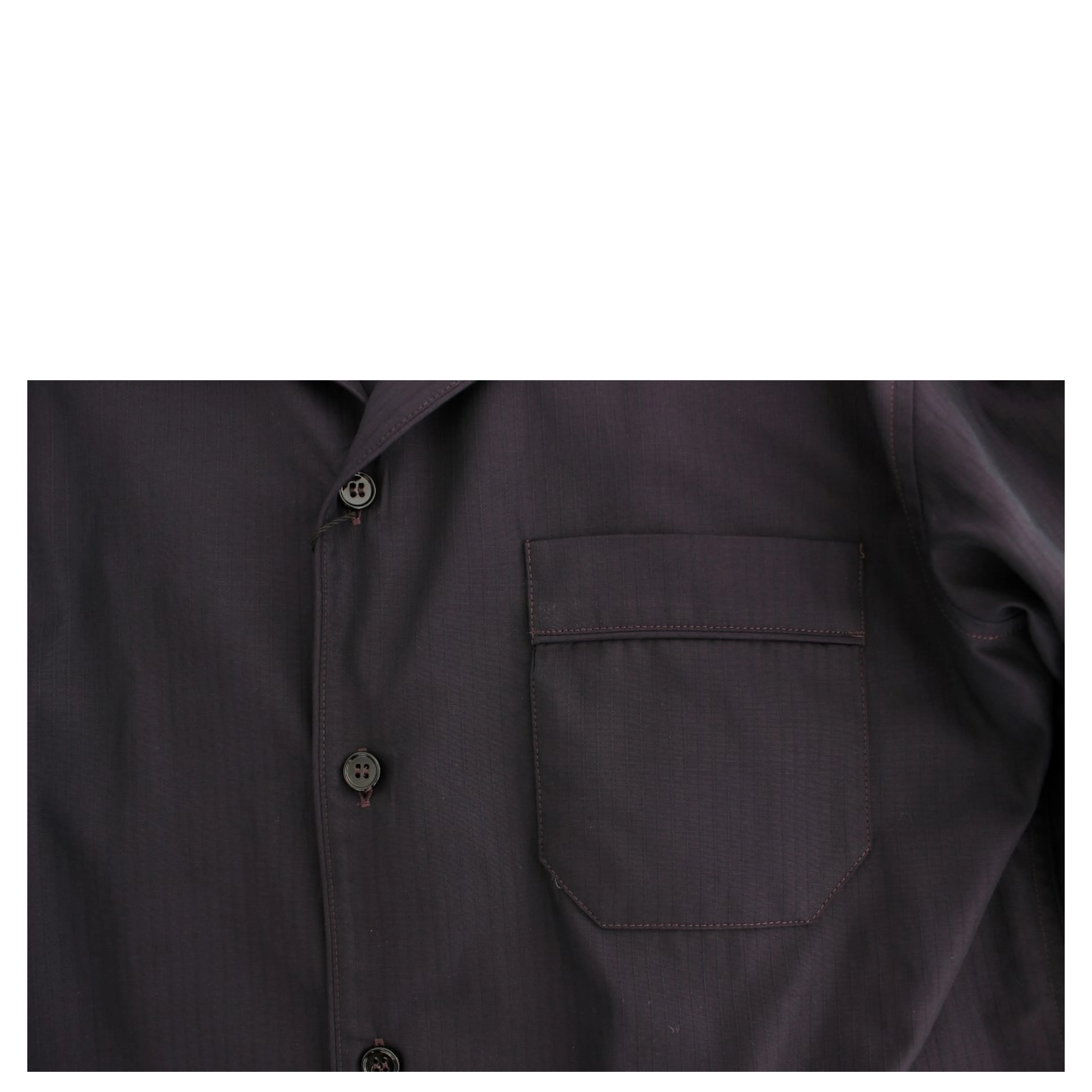 Purple Striped Cotton Pajama Lounge Shirt