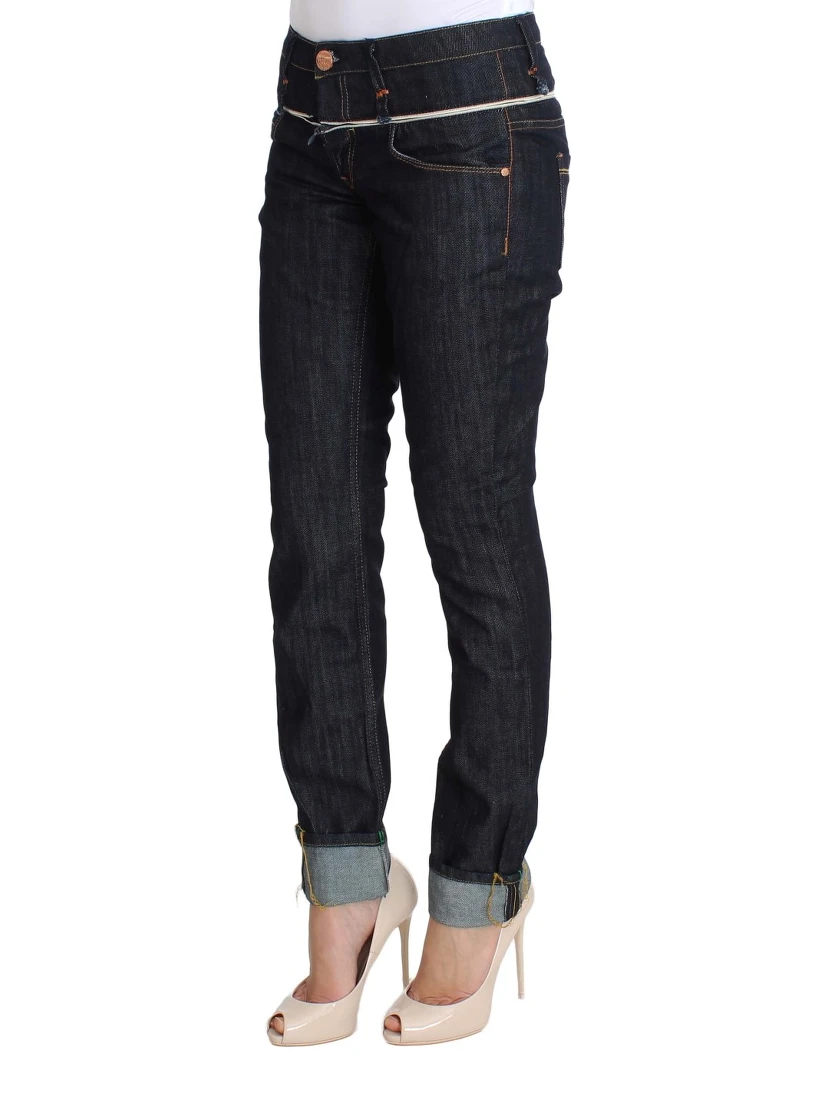 Blue Denim Cotton Bottoms Straight Fit Jeans