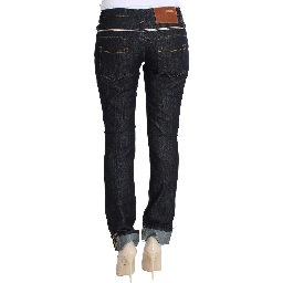 Blue Denim Cotton Bottoms Straight Fit Jeans