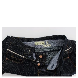 Blue Denim Cotton Bottoms Straight Fit Jeans