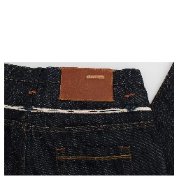 Blue Denim Cotton Bottoms Straight Fit Jeans
