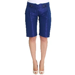 Blue Above Knees Bermuda Shorts