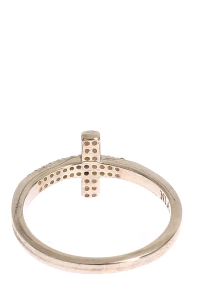 Silver CZ Cross 925 Ring alternative