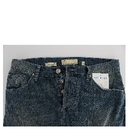Blue Wash Cotton Denim Regular Fit Jeans