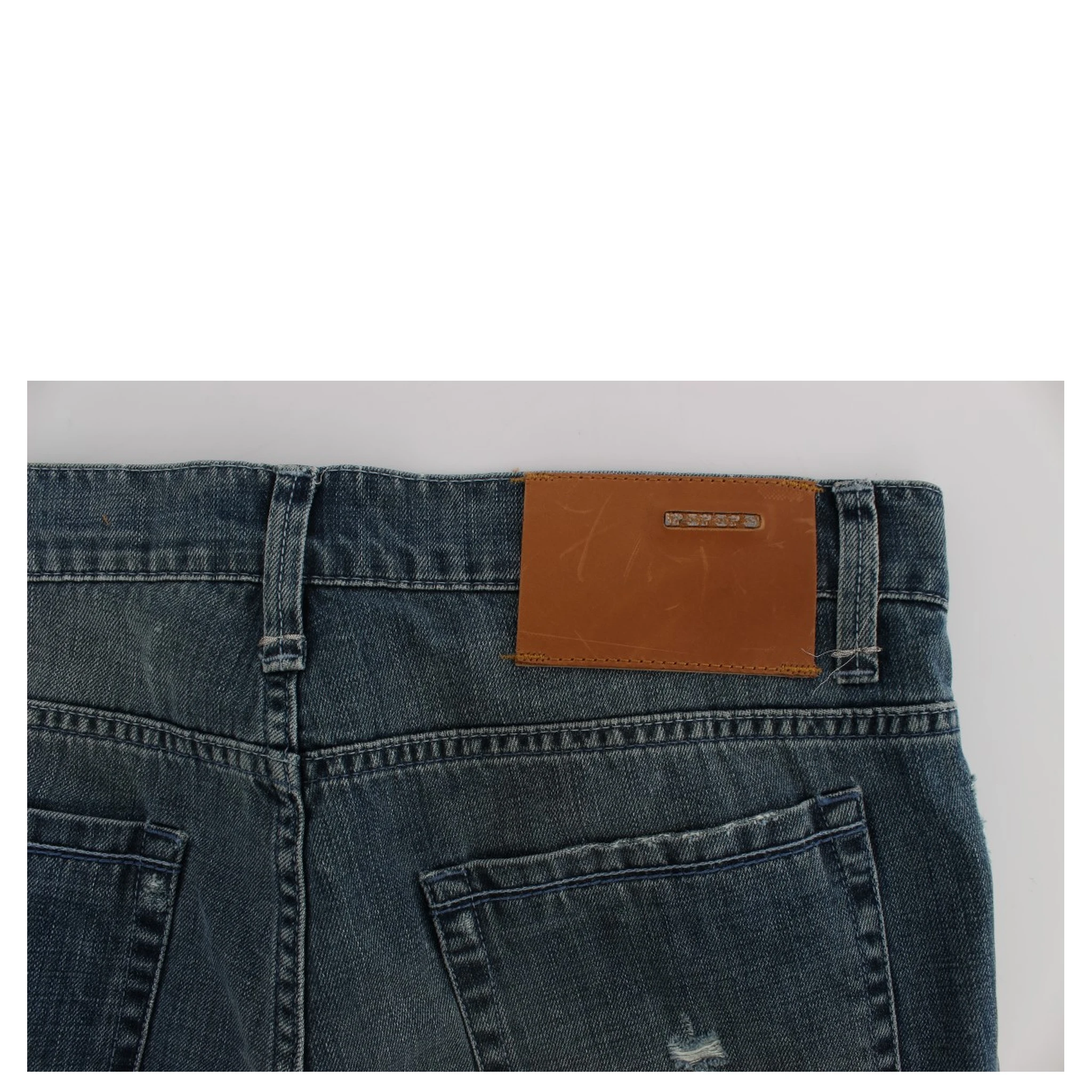 Blue Wash Cotton Denim Regular Fit Jeans