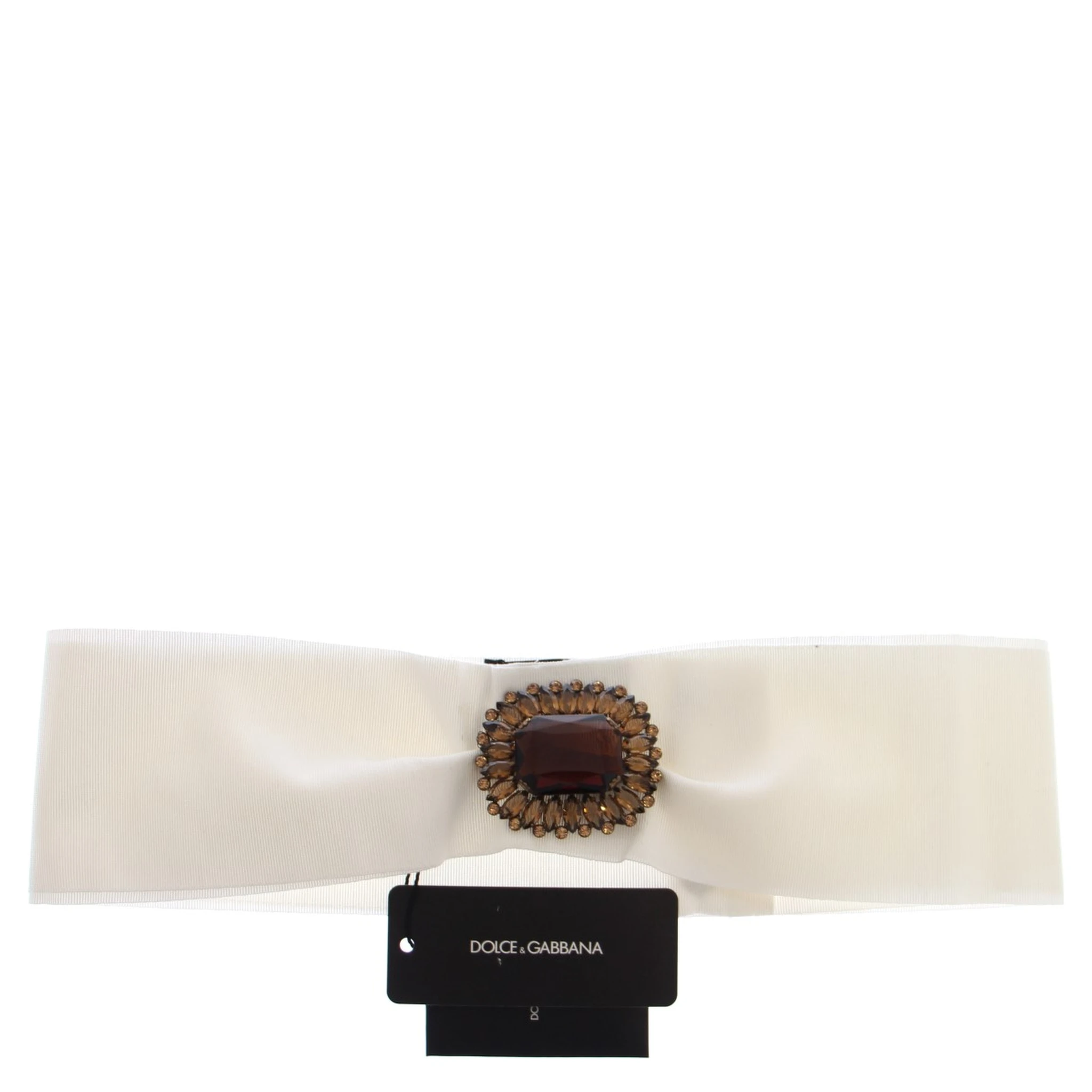 White Crystal Brass Wide Waist Runway Belt