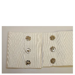White Crystal Brass Wide Waist Runway Belt