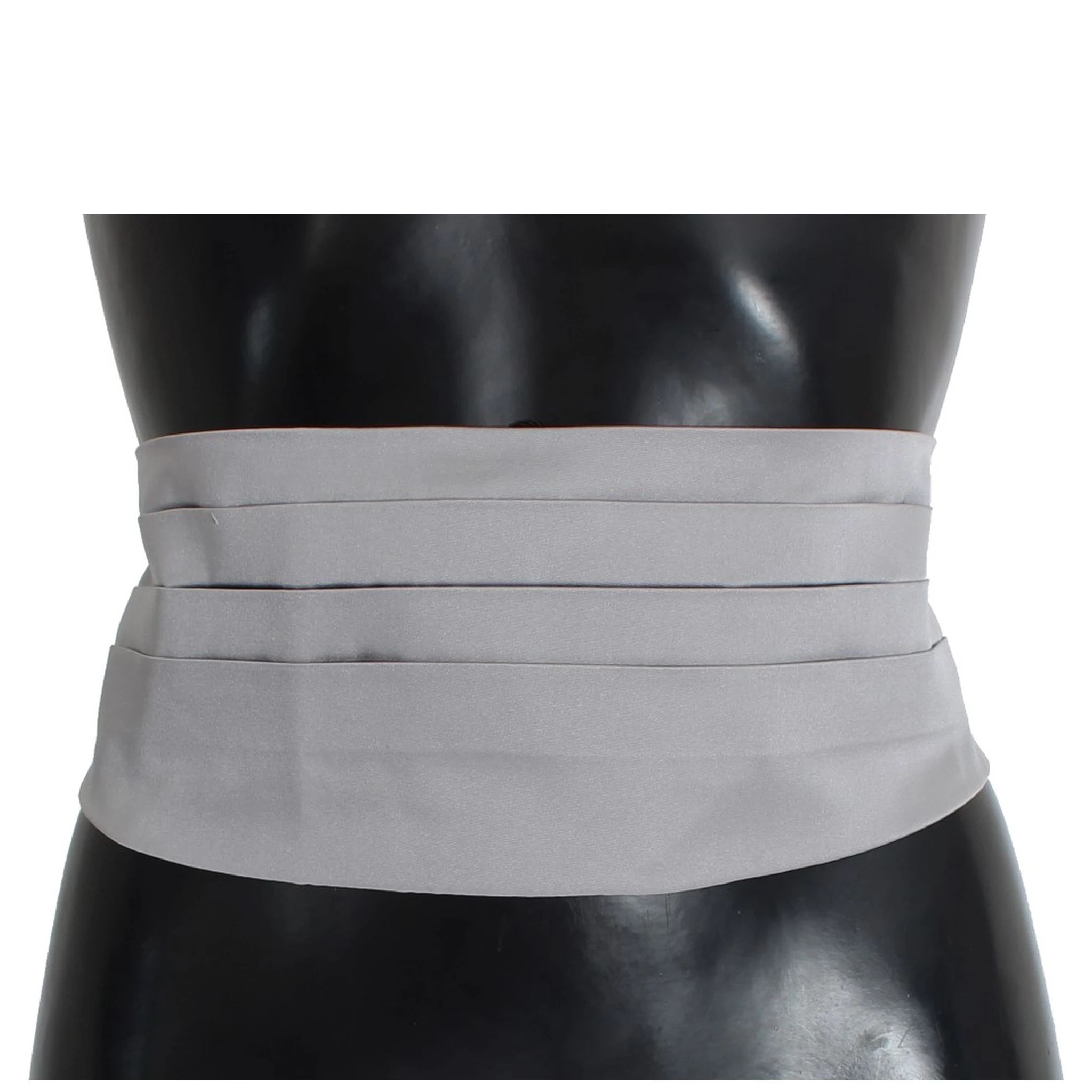 Gray Waist Belt Silk Cummerbund