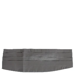 Gray Waist Belt Silk Cummerbund