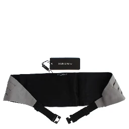 Gray Waist Belt Silk Cummerbund