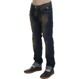 Blue Wash Cotton Regular Straight Fit Jeans