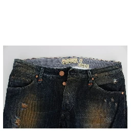 Blue Wash Cotton Regular Straight Fit Jeans