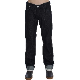 Blue Cotton Regular Straight Fit Jeans