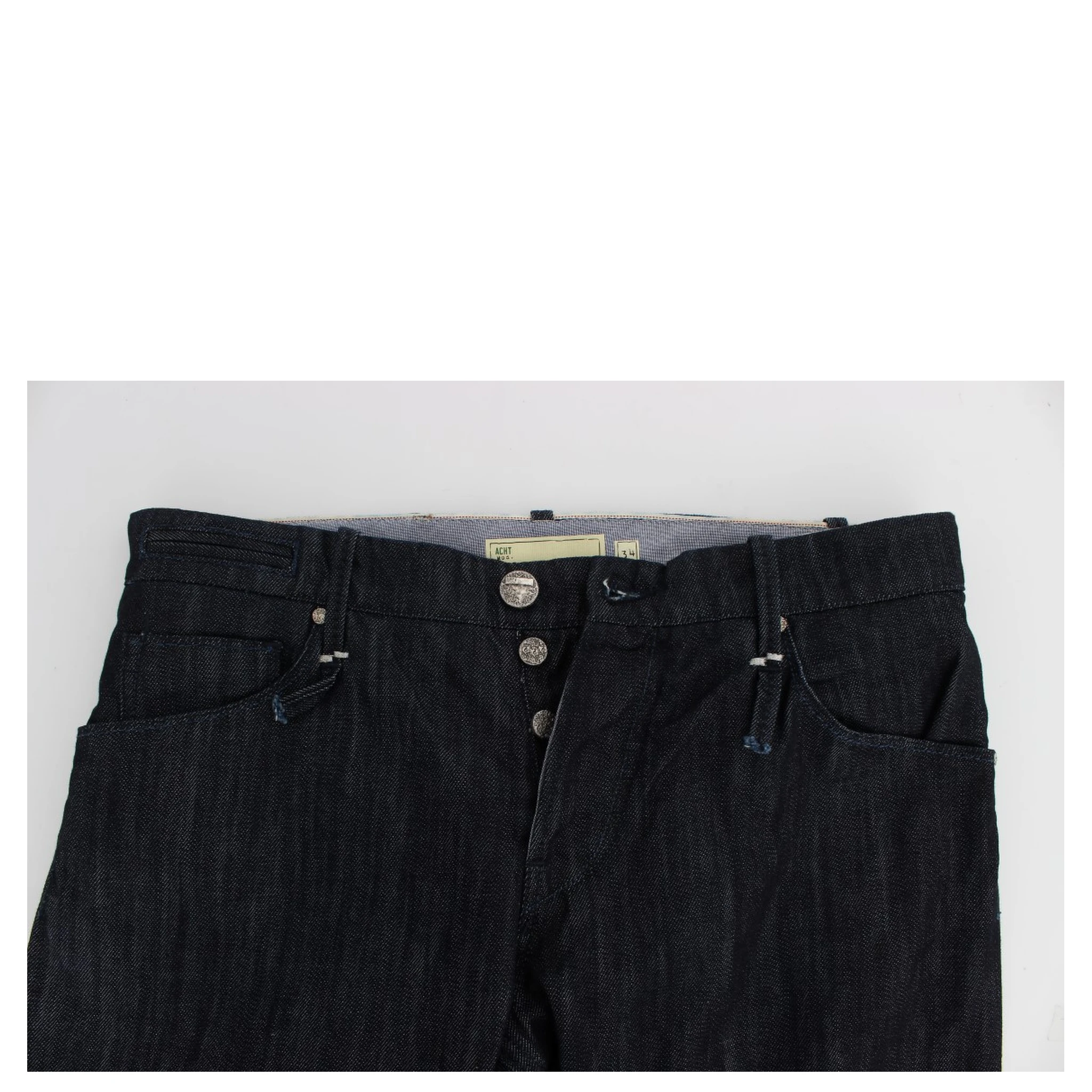 Blue Cotton Regular Straight Fit Jeans