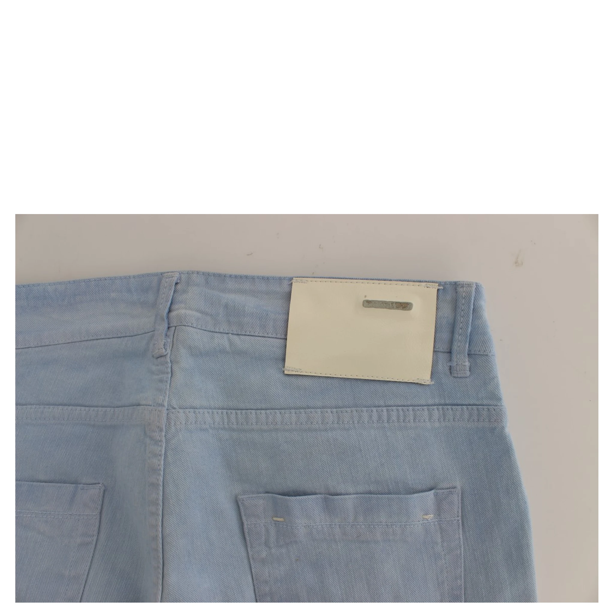 Blue Cotton Stretch Low Waist Fit Jeans