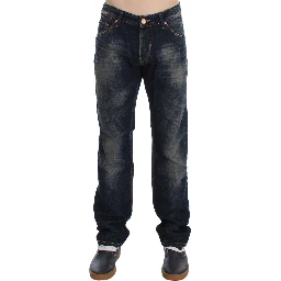 Blue Wash Straight Fit Low Waist Jeans