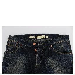 Blue Wash Straight Fit Low Waist Jeans