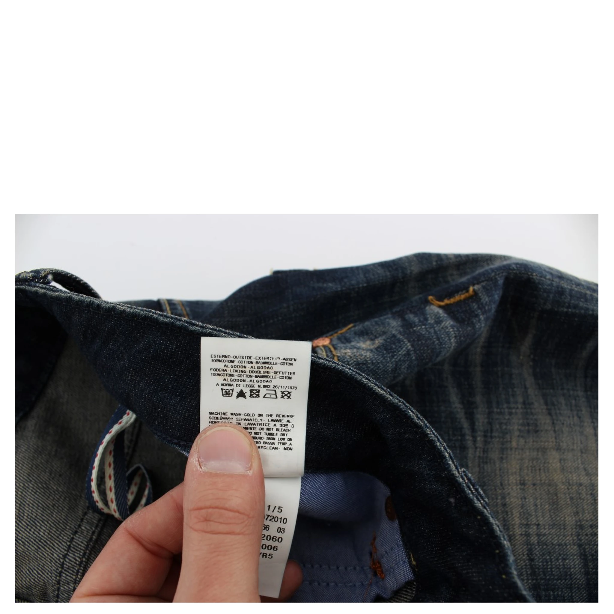 Blue Wash Straight Fit Low Waist Jeans