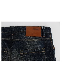 Blue Wash Straight Fit Low Waist Jeans