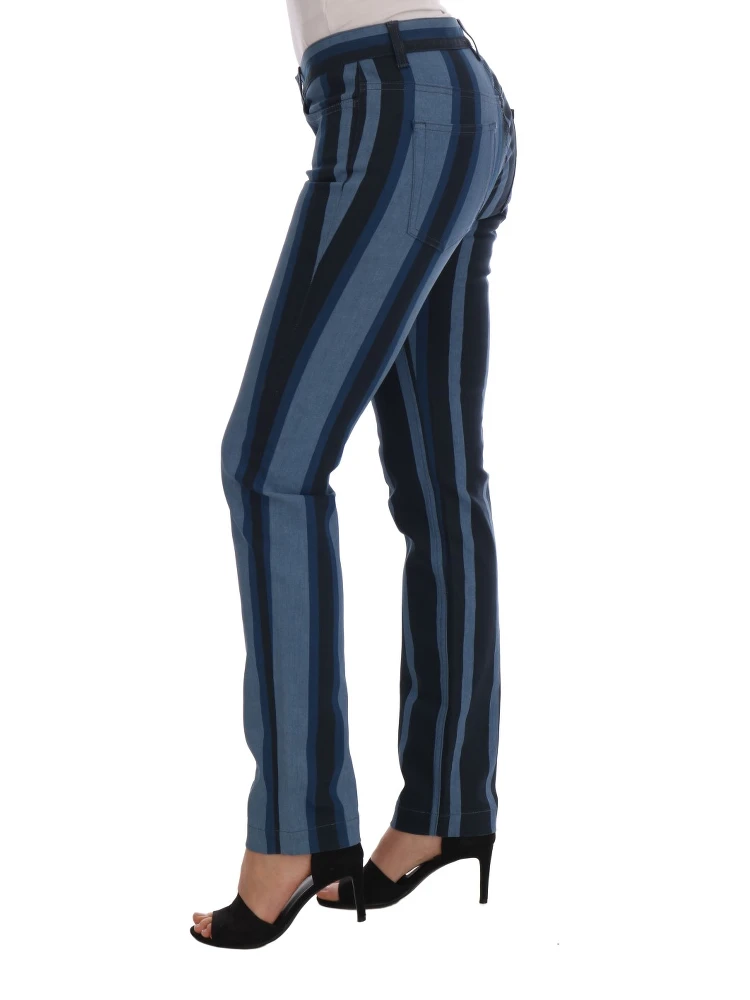 Blue GIRLY Striped Cotton Jeans alternative