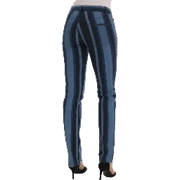 Blue GIRLY Striped Cotton Jeans