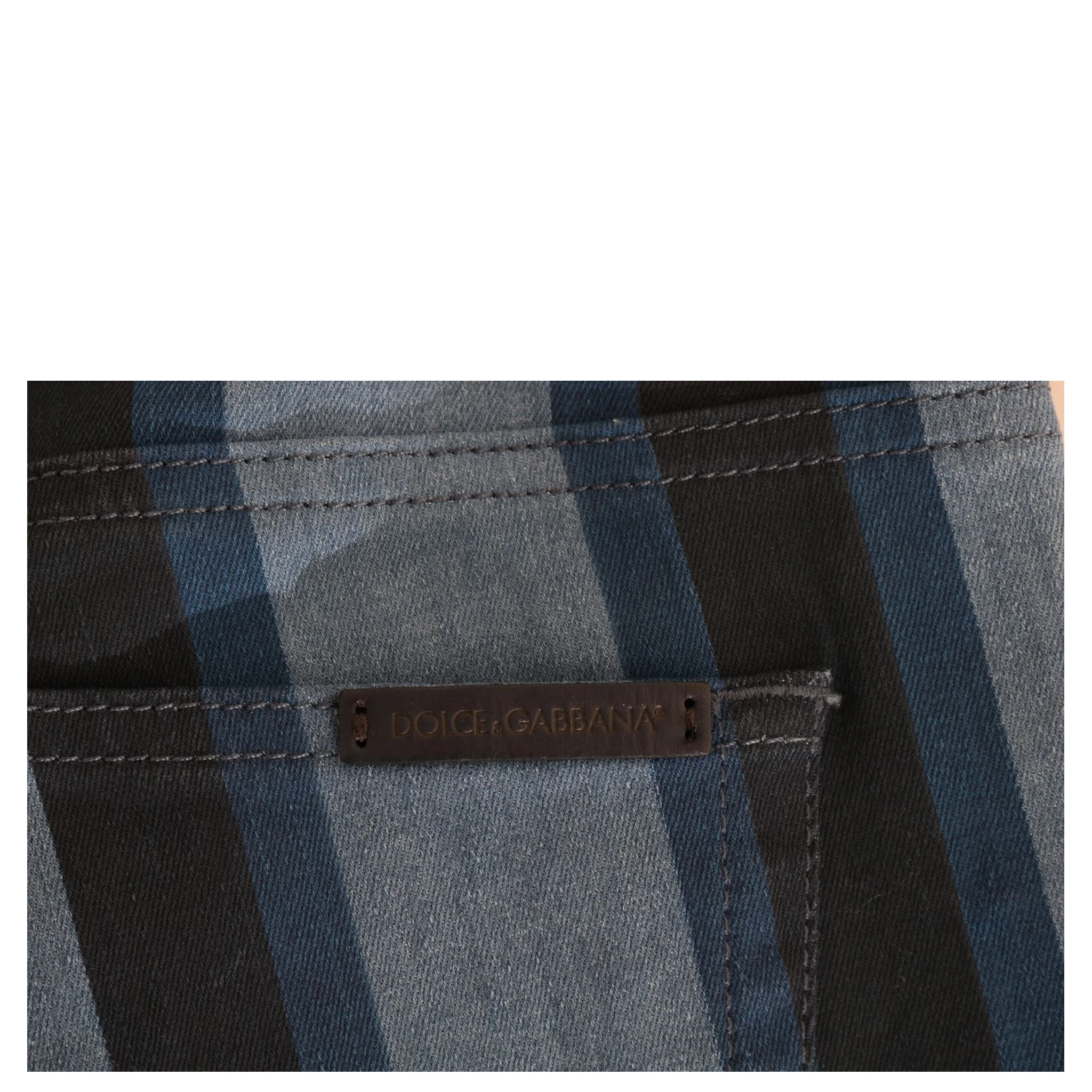 Blue GIRLY Striped Cotton Jeans