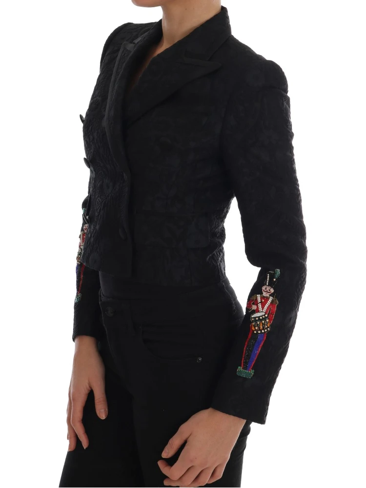 Black Brocade Blazer Jacket alternative