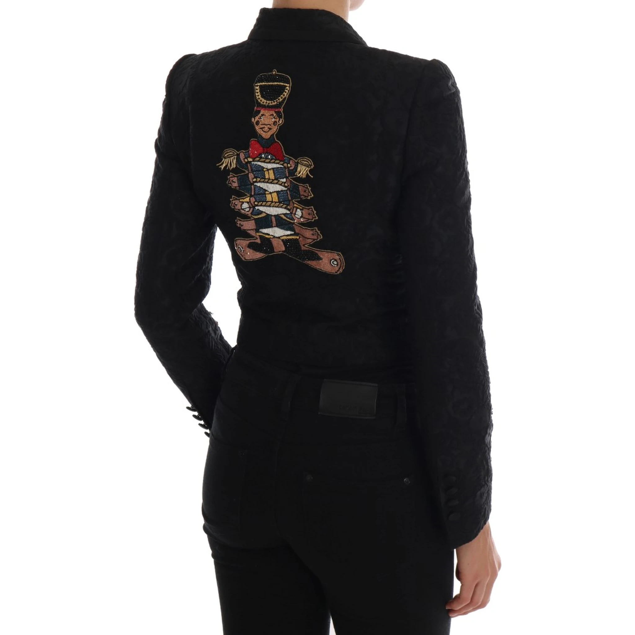 Black Brocade Blazer Jacket
