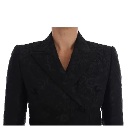 Black Brocade Blazer Jacket