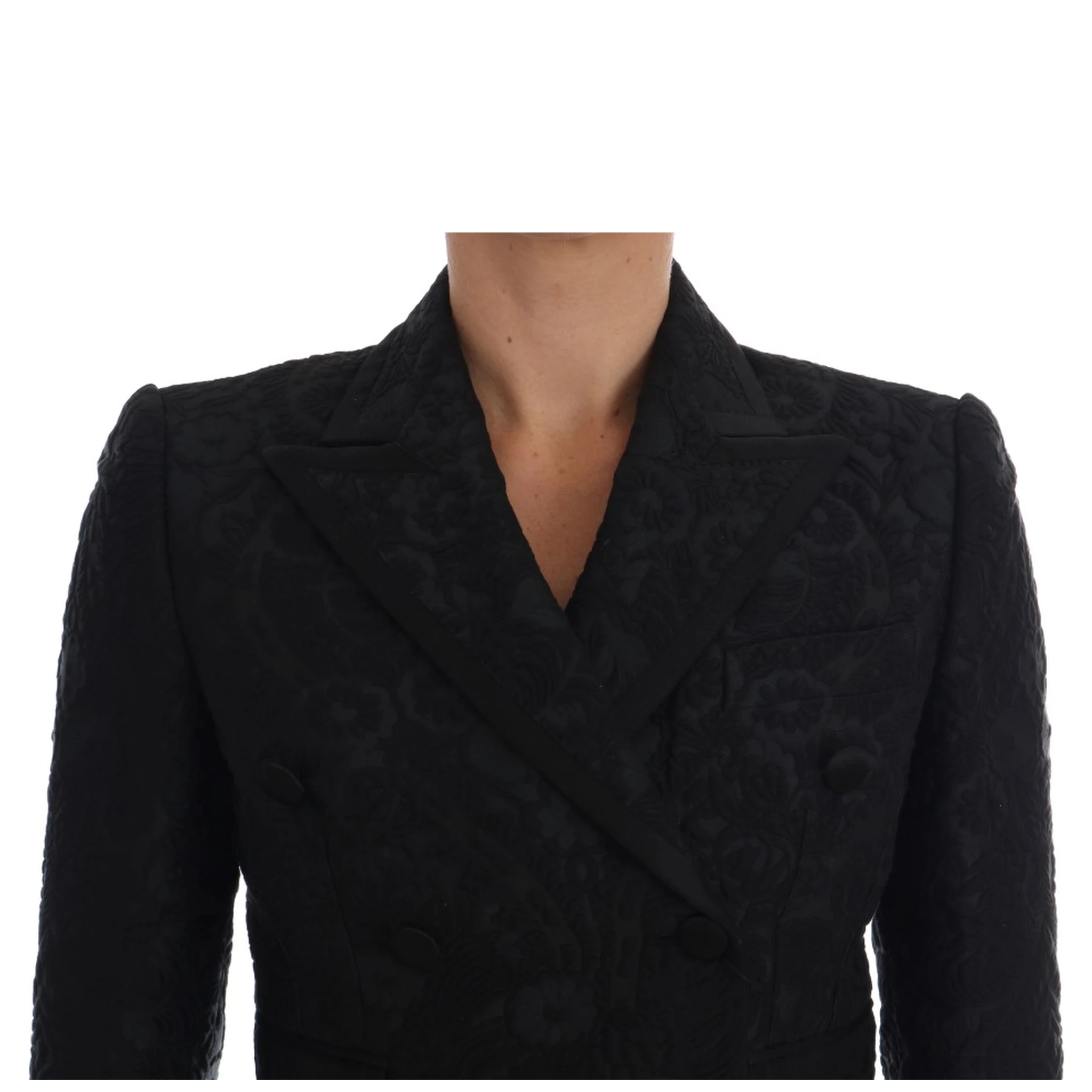 Black Brocade Blazer Jacket