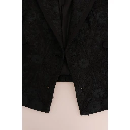 Black Brocade Blazer Jacket