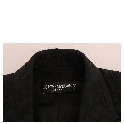 Black Brocade Blazer Jacket