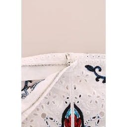 Mulicolor Majolica Cutout Capri Pants