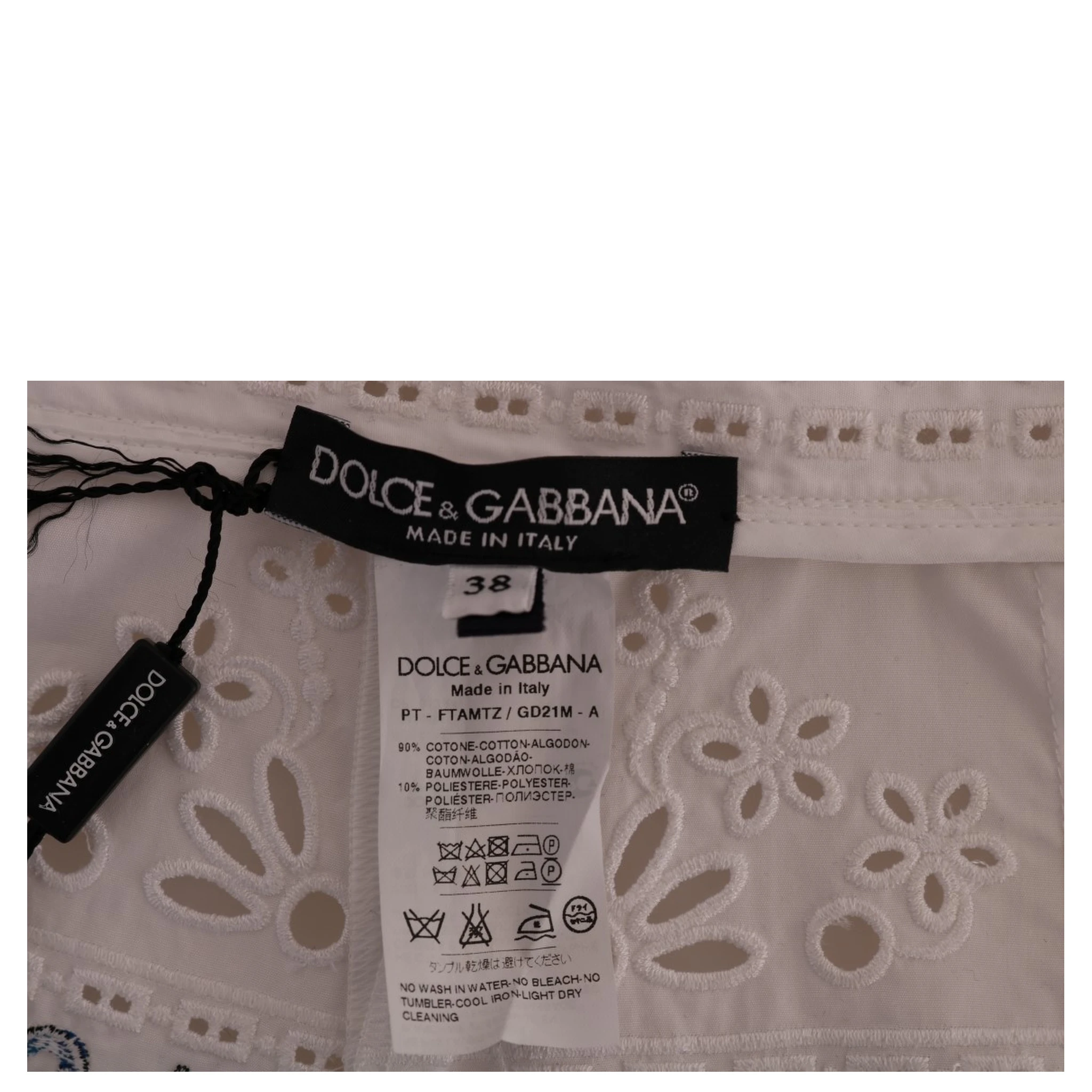 Mulicolor Majolica Cutout Capri Pants