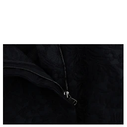 Black Brocade High Waist Capri Shorts