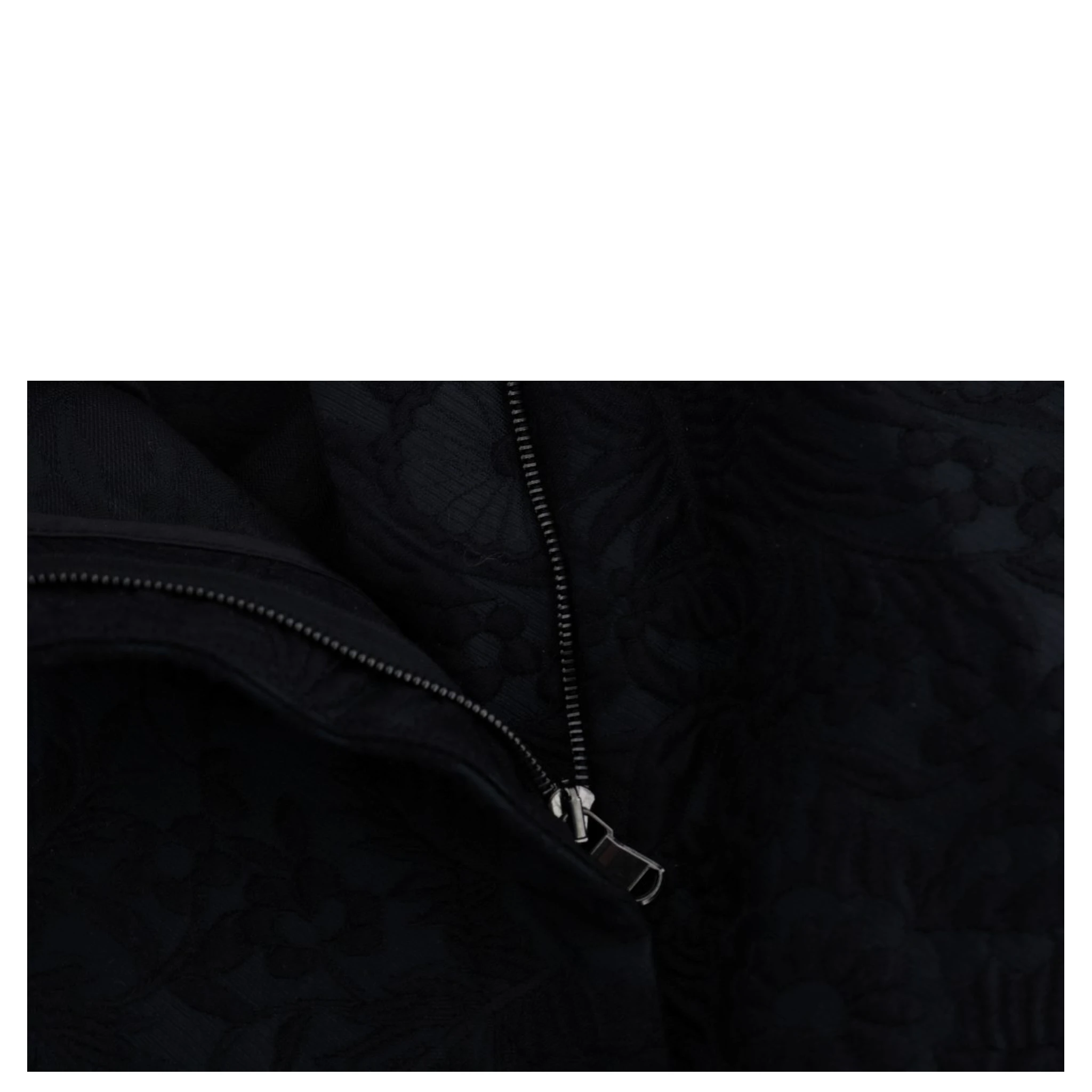 Black Brocade High Waist Capri Shorts