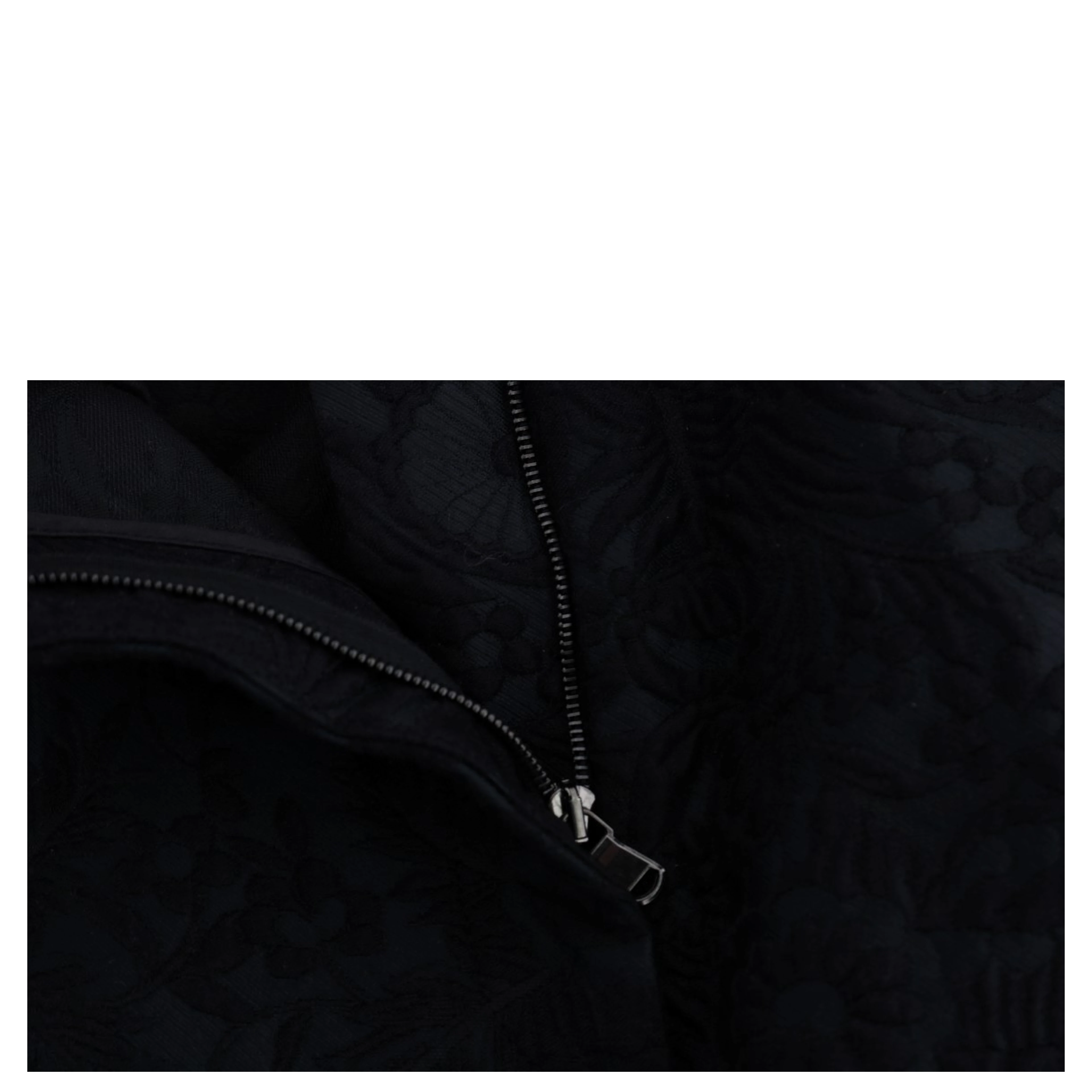Black Brocade High Waist Capri Shorts