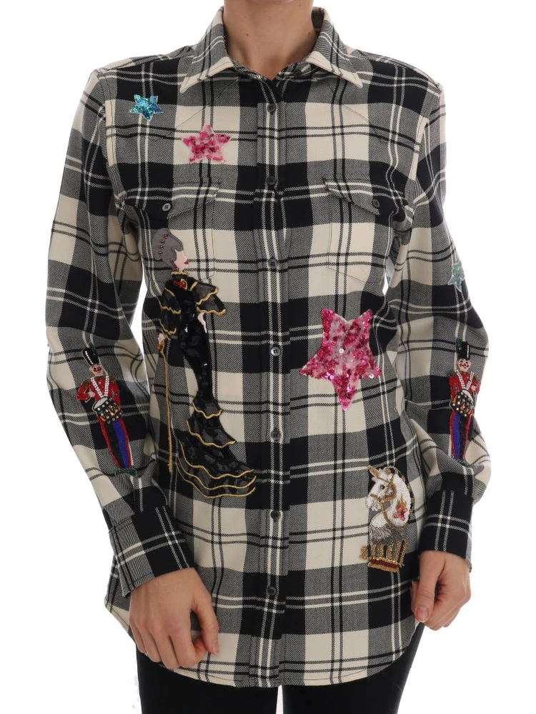 Black White Fairy Tale Crystal Shirt